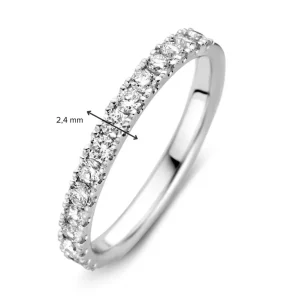Ring witgoud briljant 0.52 crt. ( half )