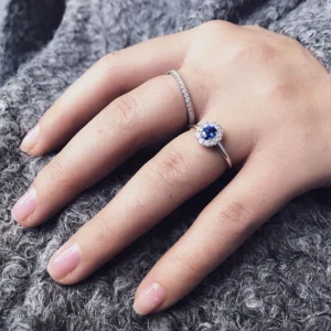 Ring witgoud briljant 0.50 crt. ( rondom )