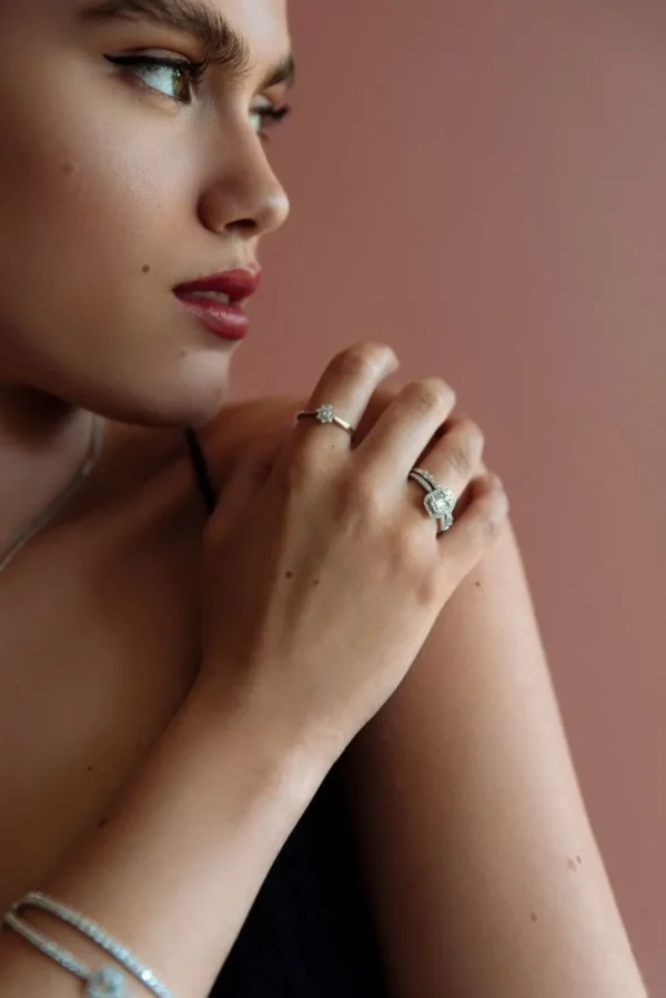 Ring witgoud briljant 0.54 crt.