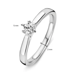 Ring witgoud briljant 0.19 crt.