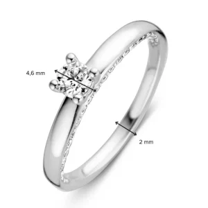 Ring witgoud briljant 0.44 crt.