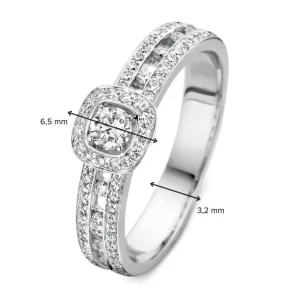 Ring witgoud briljant 0.55 crt.