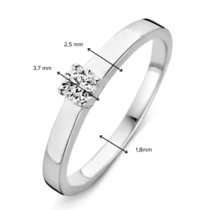 Ring witgoud zirkonia