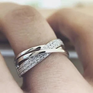Ring witgoud zirkonia
