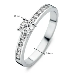 Ring witgoud zirkonia