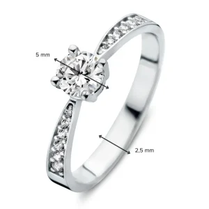 Ring witgoud zirkonia