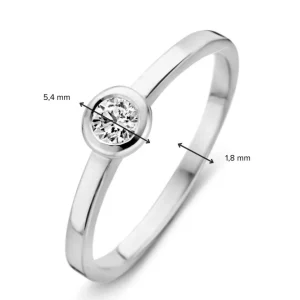 Ring witgoud zirkonia