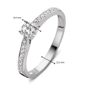 Ring witgoud zirkonia