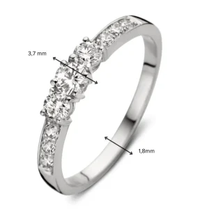 Ring witgoud zirkonia