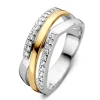 Ring zilver/goud zirkonia