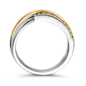 Ring zilver/goud zirkonia