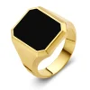 Zegelring achtkant onyx massief