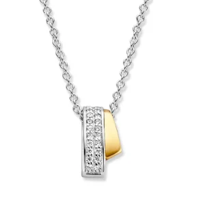 Zilver met gouden ketting HF627136